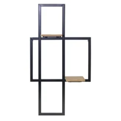 Black Asymmetrical Geometric Wall Shelves-Kirkland's Home Shop