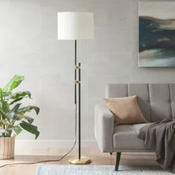 Black Asymmetrical Metal Floor Lamp-Kirkland's Home Fashion