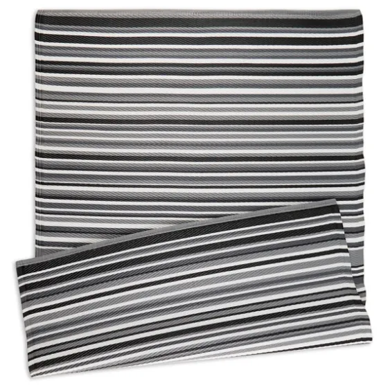 Black Barcode Stripe Outdoor Area Rug, 4X6-Kirkland's Home Cheap