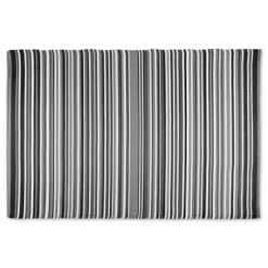 Black Barcode Stripe Outdoor Area Rug, 4X6-Kirkland's Home Cheap