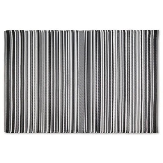 Black Barcode Stripe Outdoor Area Rug, 4X6-Kirkland's Home Cheap