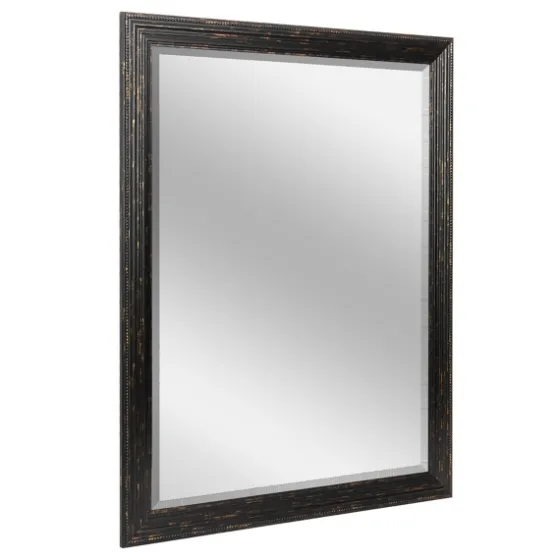 Black Beaded Frame Beveled Vanity Wall Mirror-Kirkland's Home Outlet