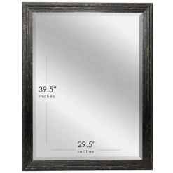 Black Beaded Frame Beveled Vanity Wall Mirror-Kirkland's Home Outlet