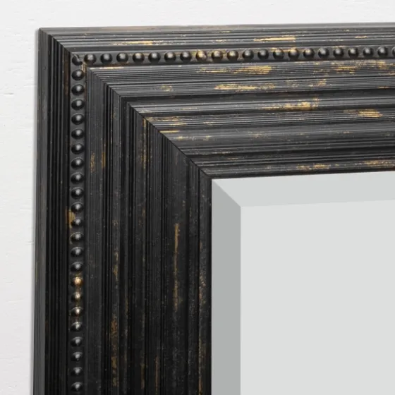 Black Beaded Frame Beveled Wall Mirror-Kirkland's Home Discount