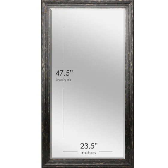 Black Beaded Frame Beveled Wall Mirror-Kirkland's Home Discount