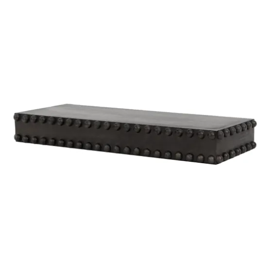 Black Beaded Wood Small Floating Shelf-Kirkland's Home Best