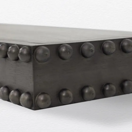 Black Beaded Wood Small Floating Shelf-Kirkland's Home Best