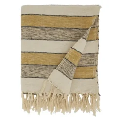 Black Beige With Fringe Throw Blanket-Kirkland's Home Best Sale
