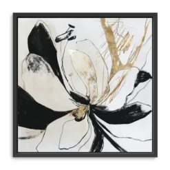 Black Bloom Ii Framed Canvas Art Print-Kirkland's Home Flash Sale