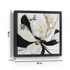 Black Bloom Ii Framed Canvas Art Print-Kirkland's Home Flash Sale