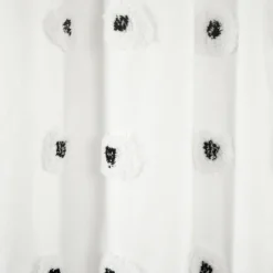 Black Boho Tufted Circles Shower Curtain-Kirkland's Home Fashion