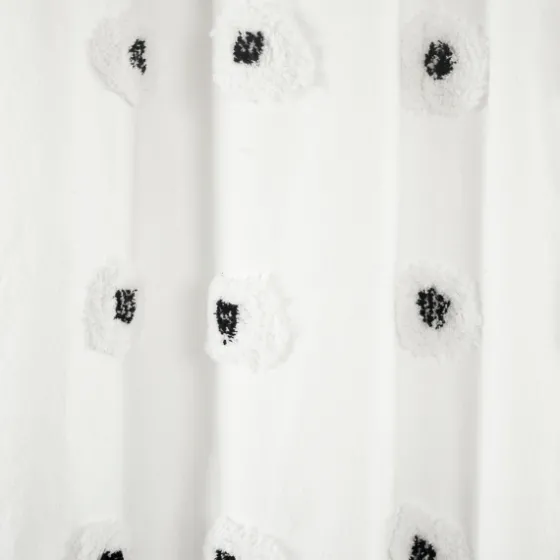 Black Boho Tufted Circles Shower Curtain-Kirkland's Home Fashion