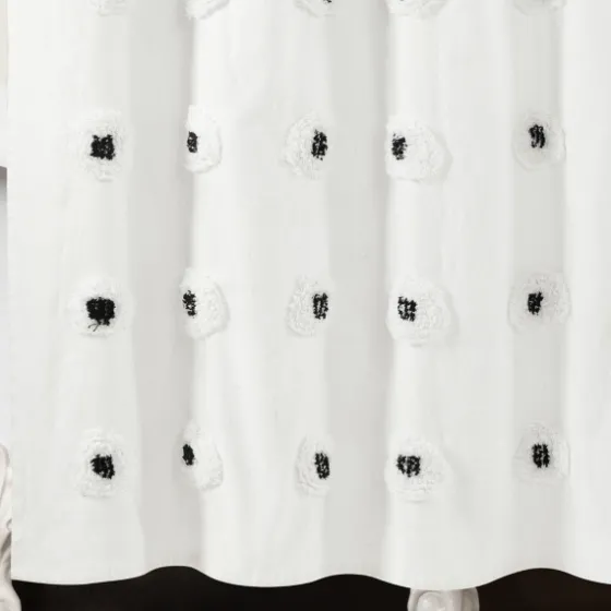Black Boho Tufted Circles Shower Curtain-Kirkland's Home Fashion