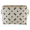 Black Bone And Paw Print Rectangle Pet Basket-Kirkland's Home Clearance