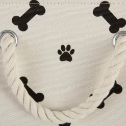 Black Bone And Paw Print Rectangle Pet Basket-Kirkland's Home Clearance