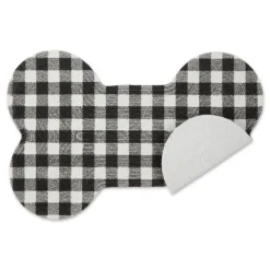 Black Buffalo Check Bone Pet Bowl Mat-Kirkland's Home New