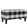 Black Buffalo Check Storage Bench-Kirkland's Home Cheap
