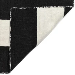 Black Cabana Stripe Indoor/Outdoor Area Rug, 3X5-Kirkland's Home Discount
