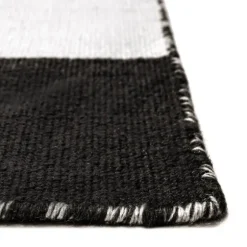 Black Cabana Stripe Indoor/Outdoor Area Rug, 3X5-Kirkland's Home Discount