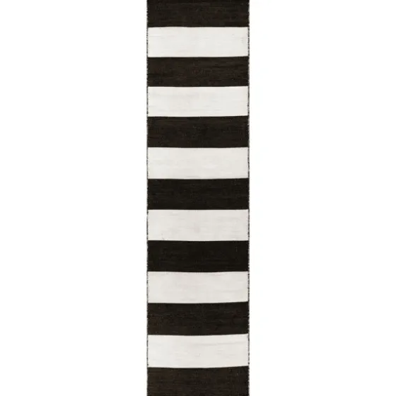 Black Cabana Stripe Indoor/Outdoor Runner, 2X8-Kirkland's Home Best Sale