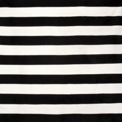 Black Cabana Stripe Indoor/Outdoor Area Rug, 8X8-Kirkland's Home Store