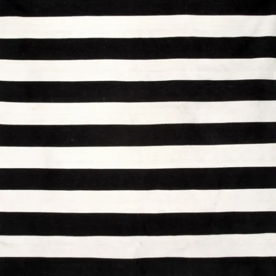 Black Cabana Stripe Indoor/Outdoor Area Rug, 8X8-Kirkland's Home Store