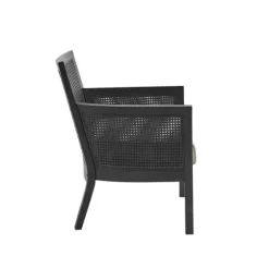 Black Cane Cushioned Accent Chair-Kirkland's Home Cheap