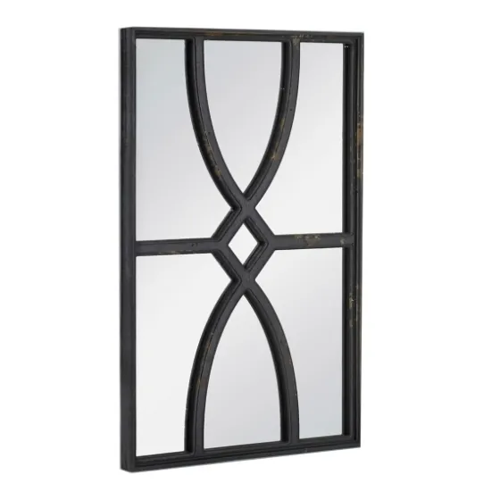 Black Carved Wooden Frame Wall Mirrors, Set Of 2-Kirkland's Home Best Sale