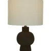 Black Ceramic Hourglass Simple Small Table Lamp-Kirkland's Home Clearance
