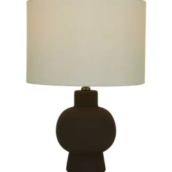 Black Ceramic Hourglass Simple Small Table Lamp-Kirkland's Home Clearance