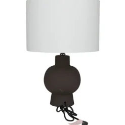 Black Ceramic Hourglass Simple Small Table Lamp-Kirkland's Home Clearance