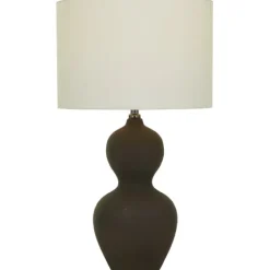 Black Ceramic Hourglass Simple Large Table Lamp-Kirkland's Home Hot