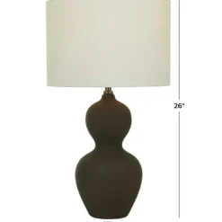 Black Ceramic Hourglass Simple Large Table Lamp-Kirkland's Home Hot