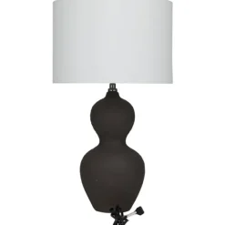 Black Ceramic Hourglass Simple Large Table Lamp-Kirkland's Home Hot