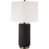 Black Ceramic Ribbed Table Lamp-Kirkland's Home Sale