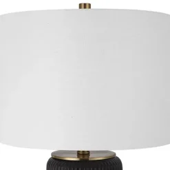 Black Ceramic Ribbed Table Lamp-Kirkland's Home Sale
