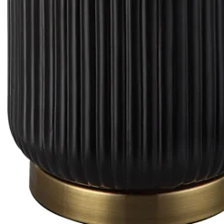 Black Ceramic Ribbed Table Lamp-Kirkland's Home Sale