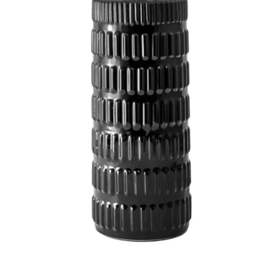 Black Ceramic Stacked Lines Table Lamp-Kirkland's Home Sale