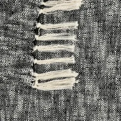 Black Chambray Fringe Throw-Kirkland's Home Outlet