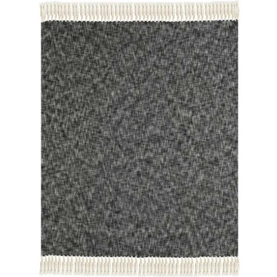 Black Chambray Fringe Throw-Kirkland's Home Outlet