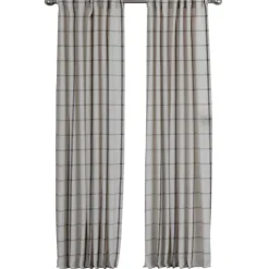 Black Checkered Single Curtain Panel, 84 In.-Kirkland's Home Best