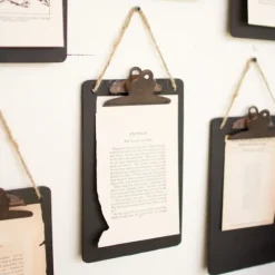Black Clip Board Notes Wall Hangings, Set Of 6-Kirkland's Home Discount