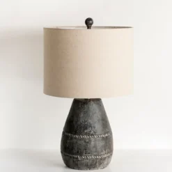 Black Concrete Porter Table Lamp-Kirkland's Home Cheap