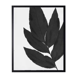 Black Cropped Leaf I Framed Art Print-Kirkland's Home Online