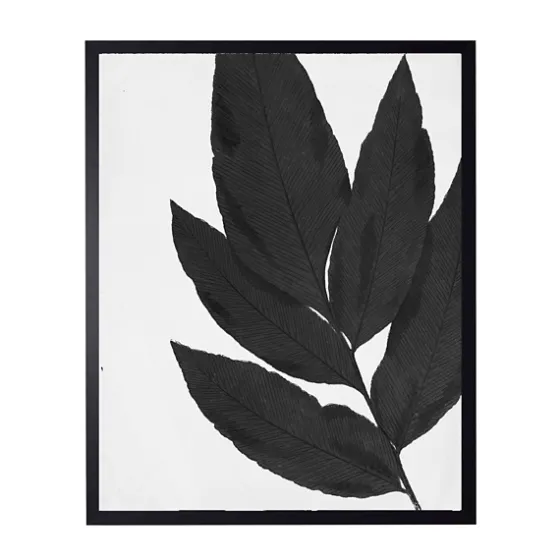 Black Cropped Leaf I Framed Art Print-Kirkland's Home Online