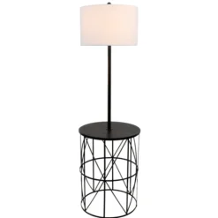 Black Cross Caged Table Base Floor Lamp-Kirkland's Home Best