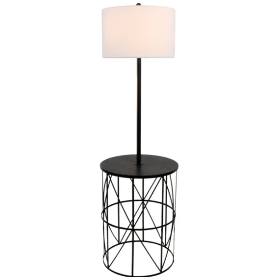 Black Cross Caged Table Base Floor Lamp-Kirkland's Home Best