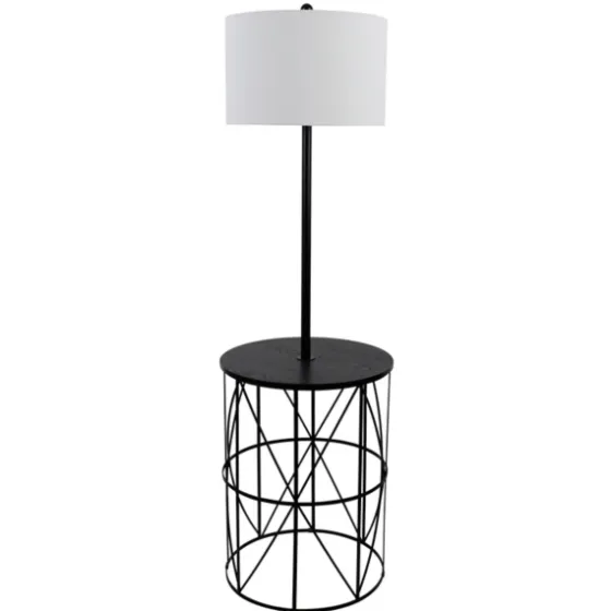 Black Cross Caged Table Base Floor Lamp-Kirkland's Home Best