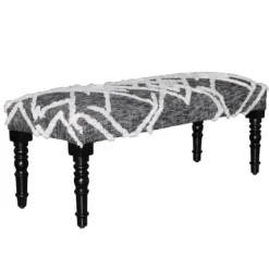 Black Diamond Tufted Modern Bench-Kirkland's Home Store