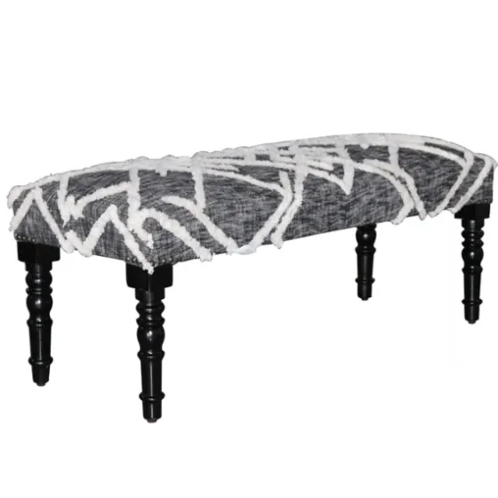 Black Diamond Tufted Modern Bench-Kirkland's Home Store